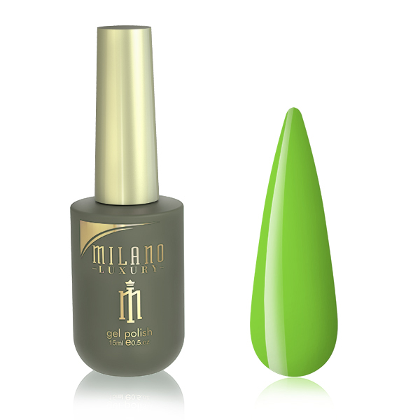 Гель-лак для нігтів зелено-лаймовий Milano Luxury №057, 15 ml