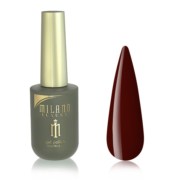 Гель-лак для нігтів оксид червоний Milano Luxury №140, 15 ml