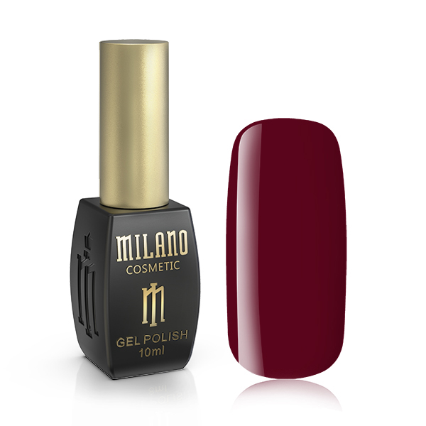 Гель-лак для нігтів насичений червоно-коричневий Milano №152, 10 ml