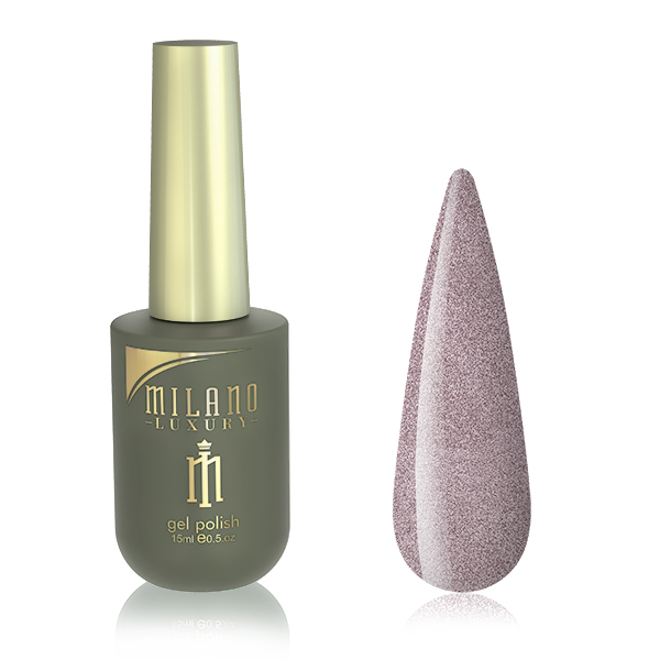 Гель-лак для нігтів фіолетове срібло Milano Luxury №182, 15 ml