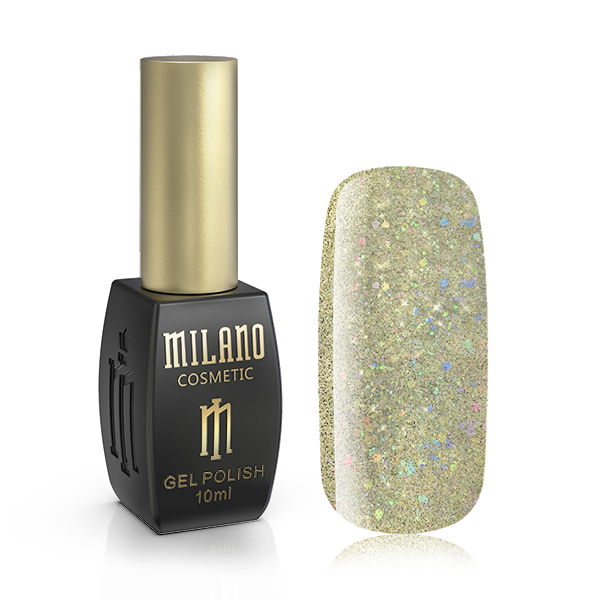 Гель-лак для нігтів конфетті голографія Milano №200, 10 ml