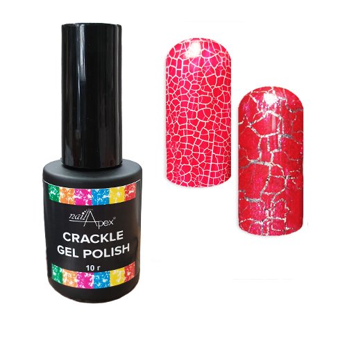 Гель-лак для нігтів Кракелюр червоний Crackle Nailapex