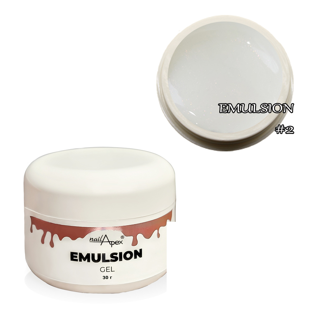 Рідкий моделюючий гель молочний з рожево-золотистим шимером Emulsion №2