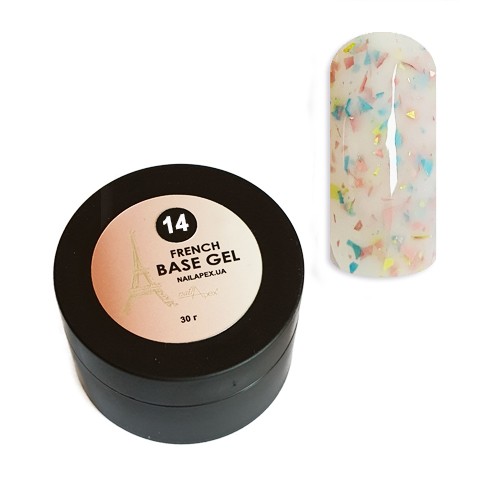 Френч база з поталлю Молочний коктейль French Base Gel №14