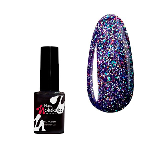 Гель-лак для нігтів Іскристий фіолетовий Nail Gel Polish №111, 6 ml