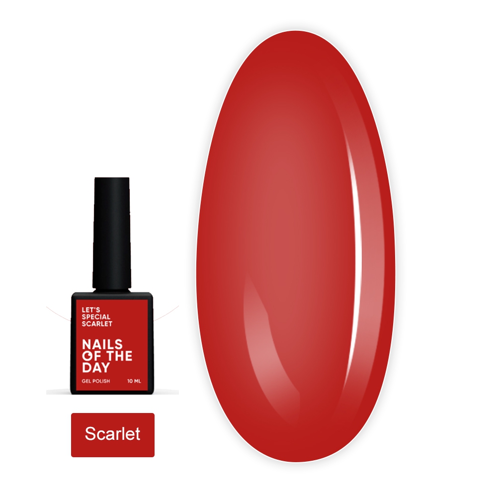 Гель-лак NAILSOFTHEDAY Let's special Scarlet, 10 мл, 10.0