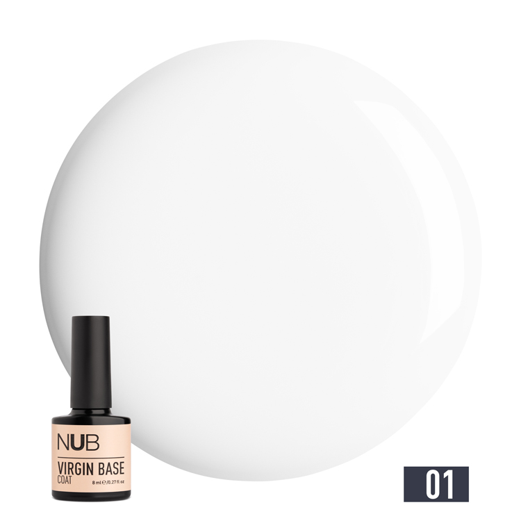 Основа каучукова камуфляжна нового покоління NUB Virgin Base Coat №01, 8 ml