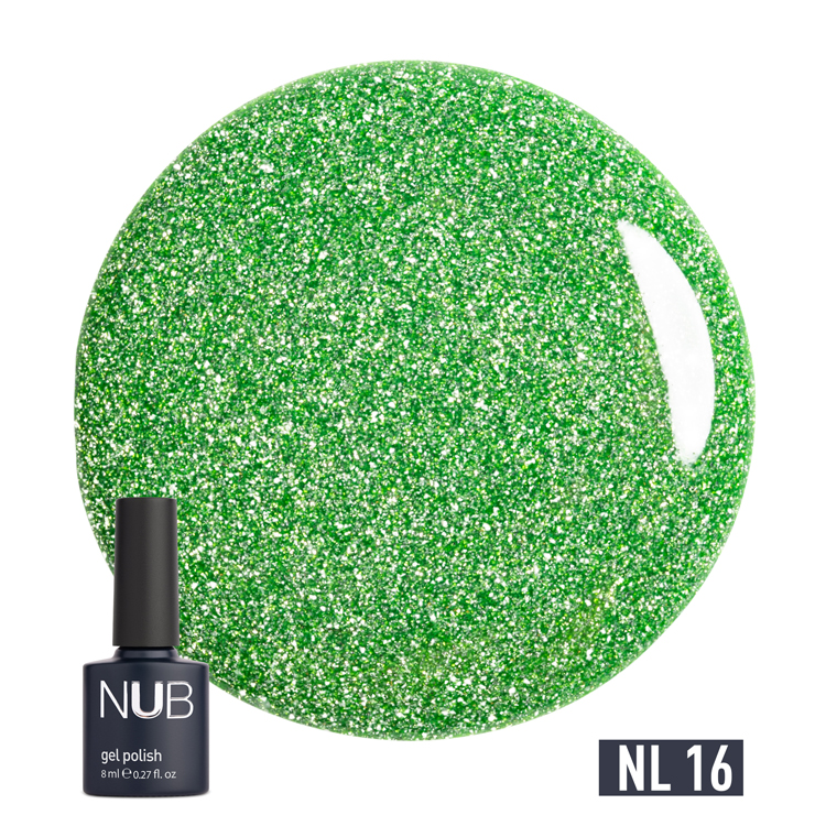 Гель-лак зі світловідбиваючим ефектом NUB Gel Polish Night Light №16 - Verdure, 8 ml