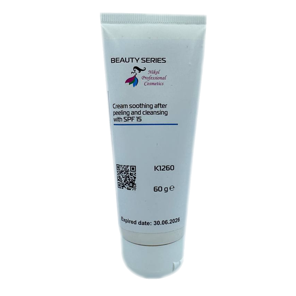 Заспокійливий крем для обличчя після пілінгів та чисток Cream Soothing After Peeling And Cleansing With SPF 15