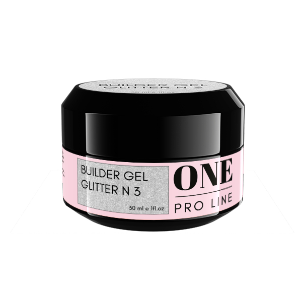 Гель для нарощування нігтів ONE PRO LINE Builder Gel Glitter №3, 30 ml