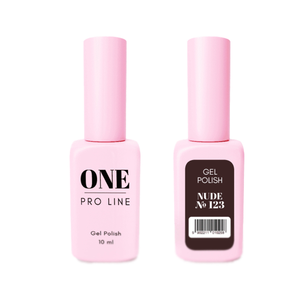 Гель-лак для нігтів ONE PRO LINE Gel Polish Nude №123, 10 ml
