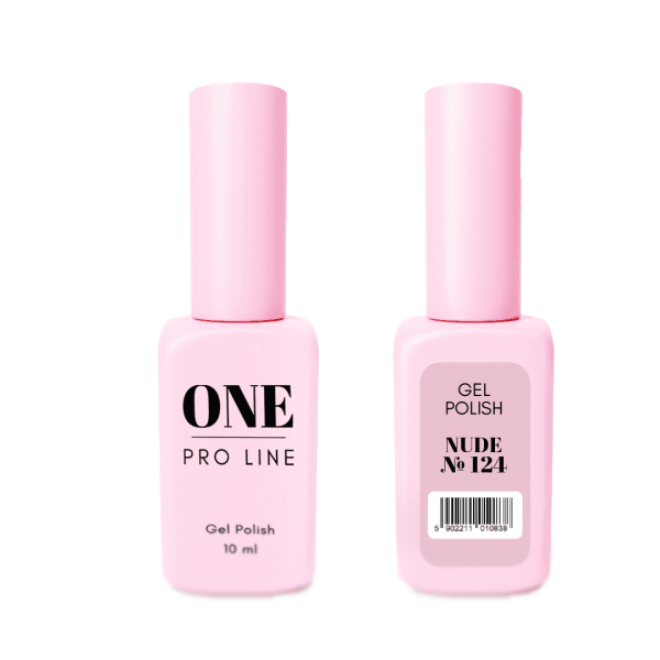 Гель-лак для нігтів ONE PRO LINE Gel Polish Nude №124, 10 ml