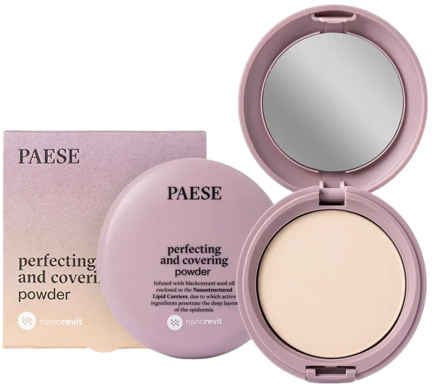 Компактна тонуюча пудра Perfecting And Covering Powder Nanorevit №02 Porcelain