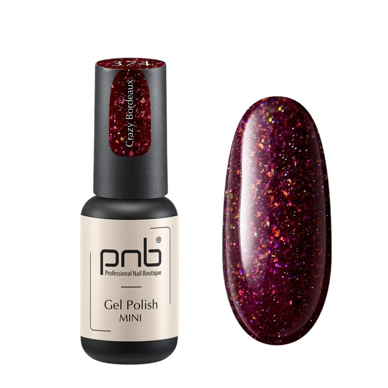 Гель-лак для нігтів PNB Gel Polish 374 Сrazy Bordeaux, 4 ml