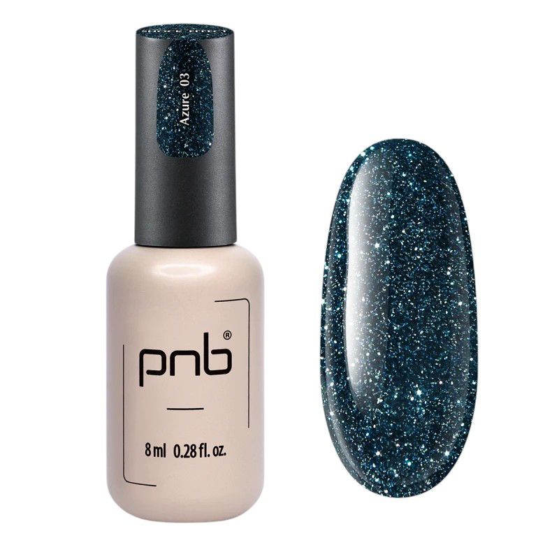 Гель-лак для нігтів PNB Gel Polish Shock Effect Azure 03, 8 ml
