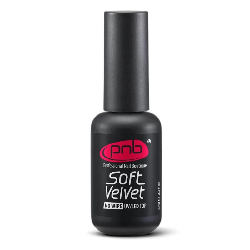Матовий оксамитовий топ для гель-лаку без липкого шару Soft Velvet Top, 8 ml