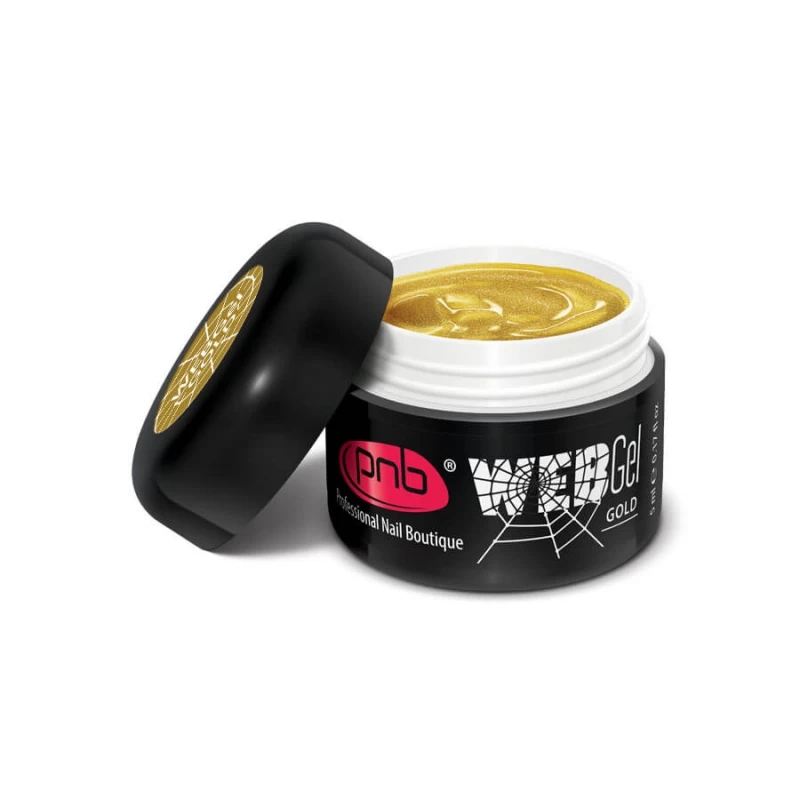 Гель павутинка для нігтів PNB UV/LED Web Gel Gold, 5 ml