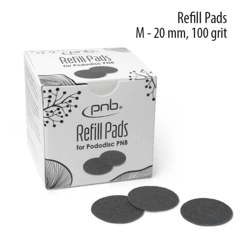 Змінні файли для педикюрного диска Refill Pads M-20 mm, 100 grit