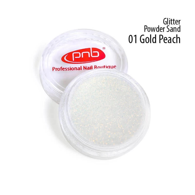 Пудра-пісок гліттерна для декору PNB Glitter Sand Powder 01 Gold Peach