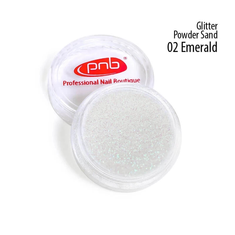 Пудра-пісок гліттерна для декору PNB Glitter Sand Powder 02 Emerald