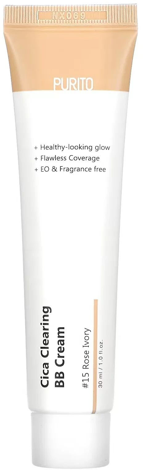 Крем для чутливої ​​шкіри з центелою Cica Clearing BB Cream №15 Rose Ivory