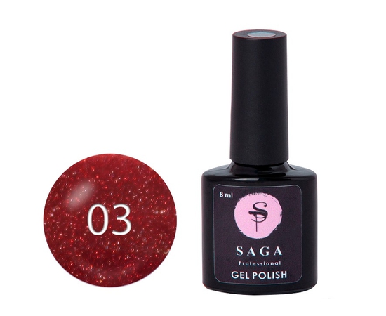 Гель-лак SAGA Fiery 03, 8 мл, 8.0, 8.0