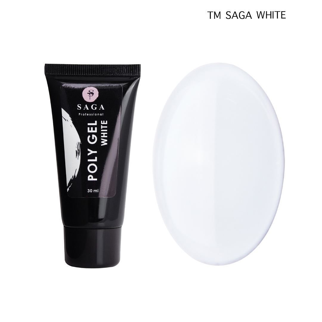 Полігель SAGA Professional Poly GEL White 30 мл, 30.0