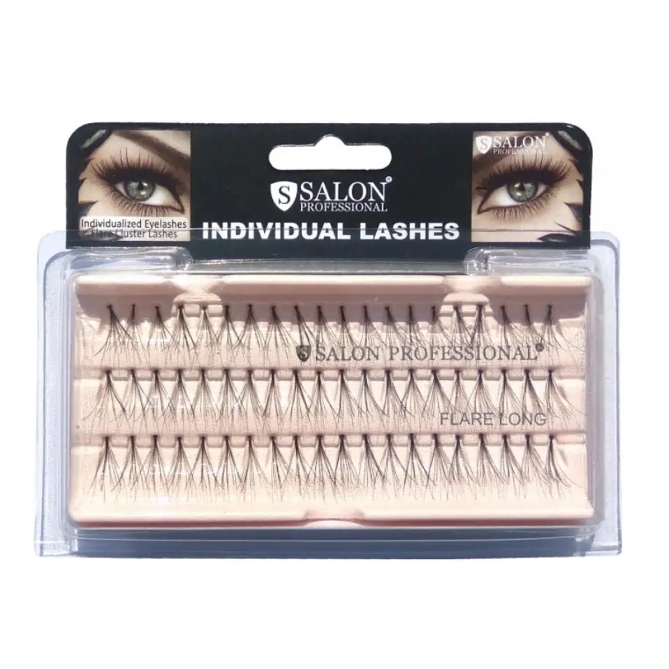 Пучкові вії чорні Individual Lashes Flare Long