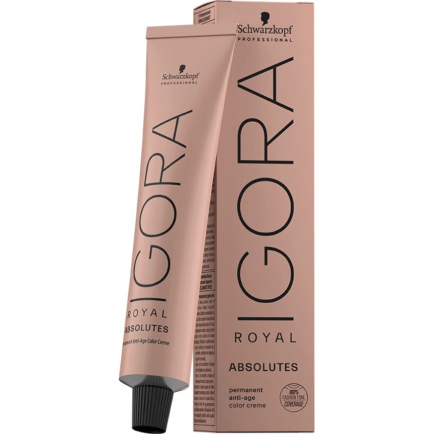 Фарба для сивого волосся середньо-руса золотисто-шоколадна Absolutes Permanent Anti-Age Color Creme 7-560