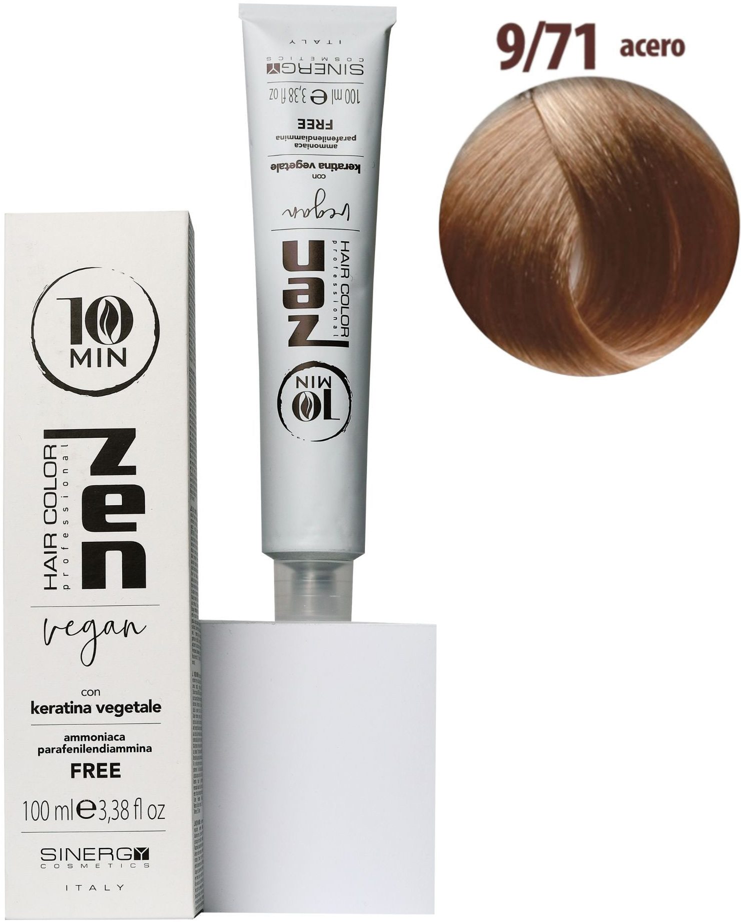 Тонуюча крем-фарба для волосся коричнево-попелястий блонд Professional Hair Color №9/71