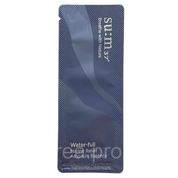 Новая увлажняющая эссенция Su:m37° Пробник Su:m37° Water-full Marine Relief Ampoule Essence