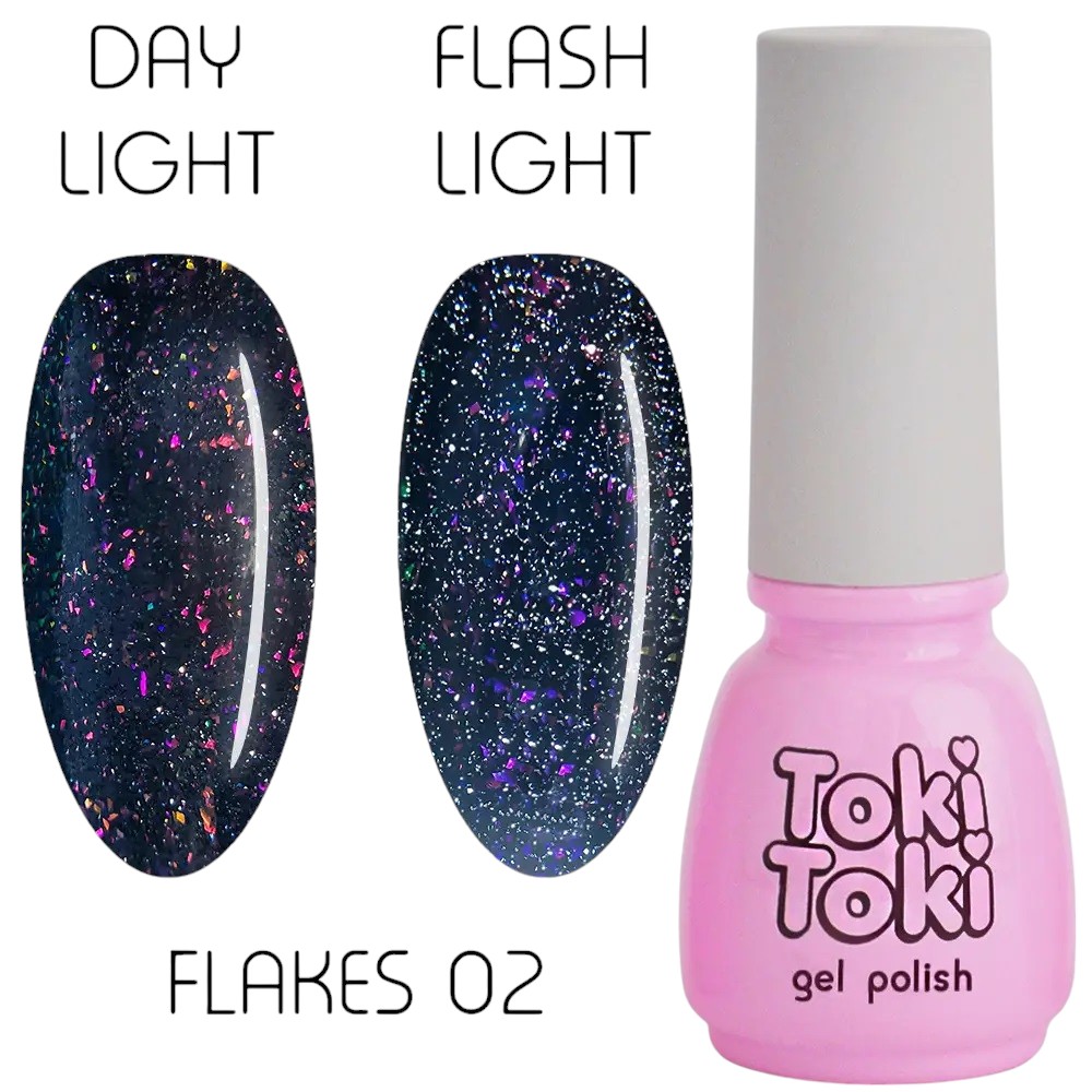 Гель-лак Toki-Toki Flakes №002 5 мл, 5.0
