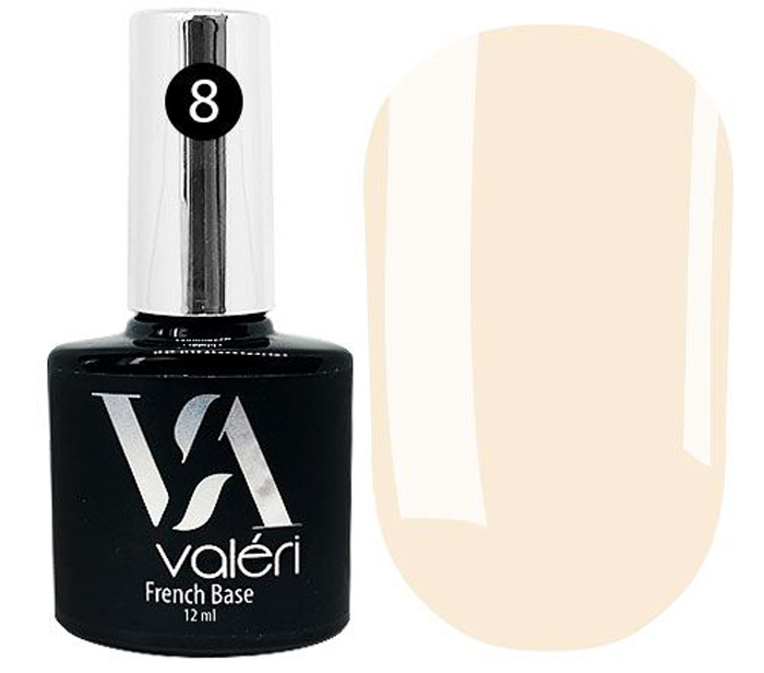 Камуфлююча база для нігтів Valeri Base French №08, 12 ml