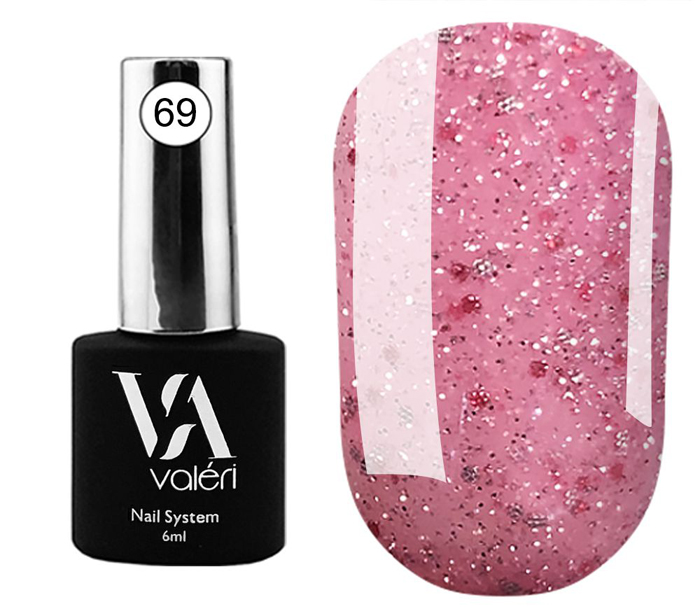 Камуфлююча база для нігтів Valeri Base №69 Flash, 6 ml