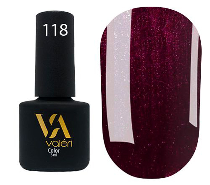 Гель-лак для нігтів Valeri Color №118, 6 ml
