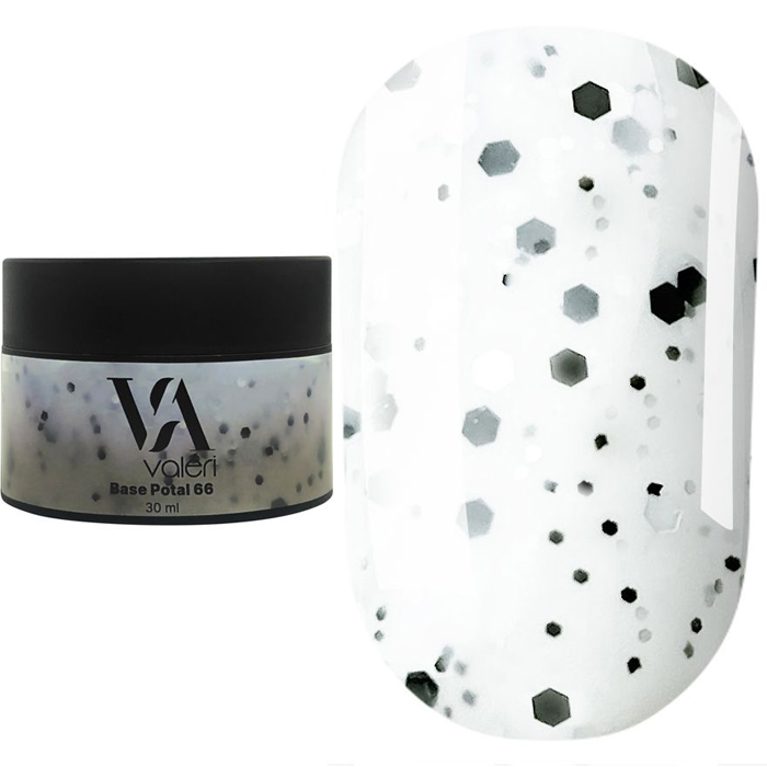Камуфлююча база для нігтів Valeri Base №66 Dots, 30 ml