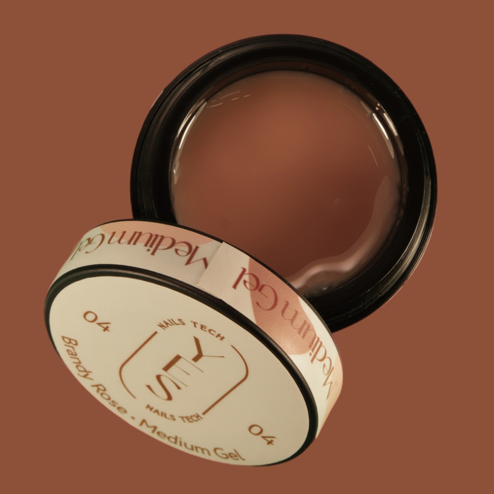 Гель для нарощування нігтів YES Medium Gel №4 Brandy Rose, 15 ml
