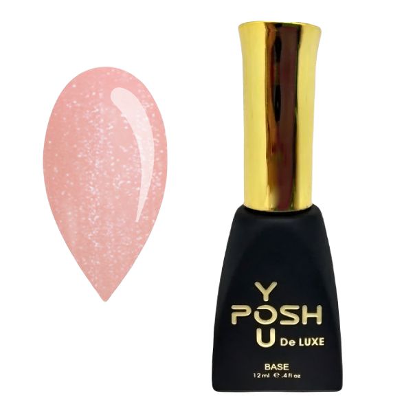 Камуфлююча база м'яка рожева з шимером YOU POSH DeLuxe №04, 12 ml