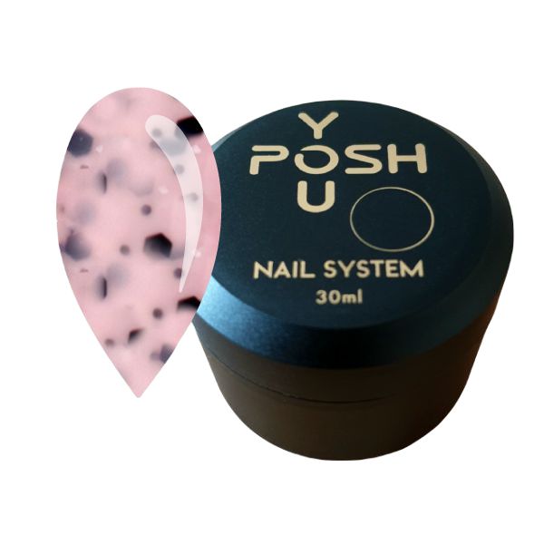 Камуфлююча база напівпрозорий блідо-персиковий з крихтою YOU POSH DeLuxe №71, 30 ml