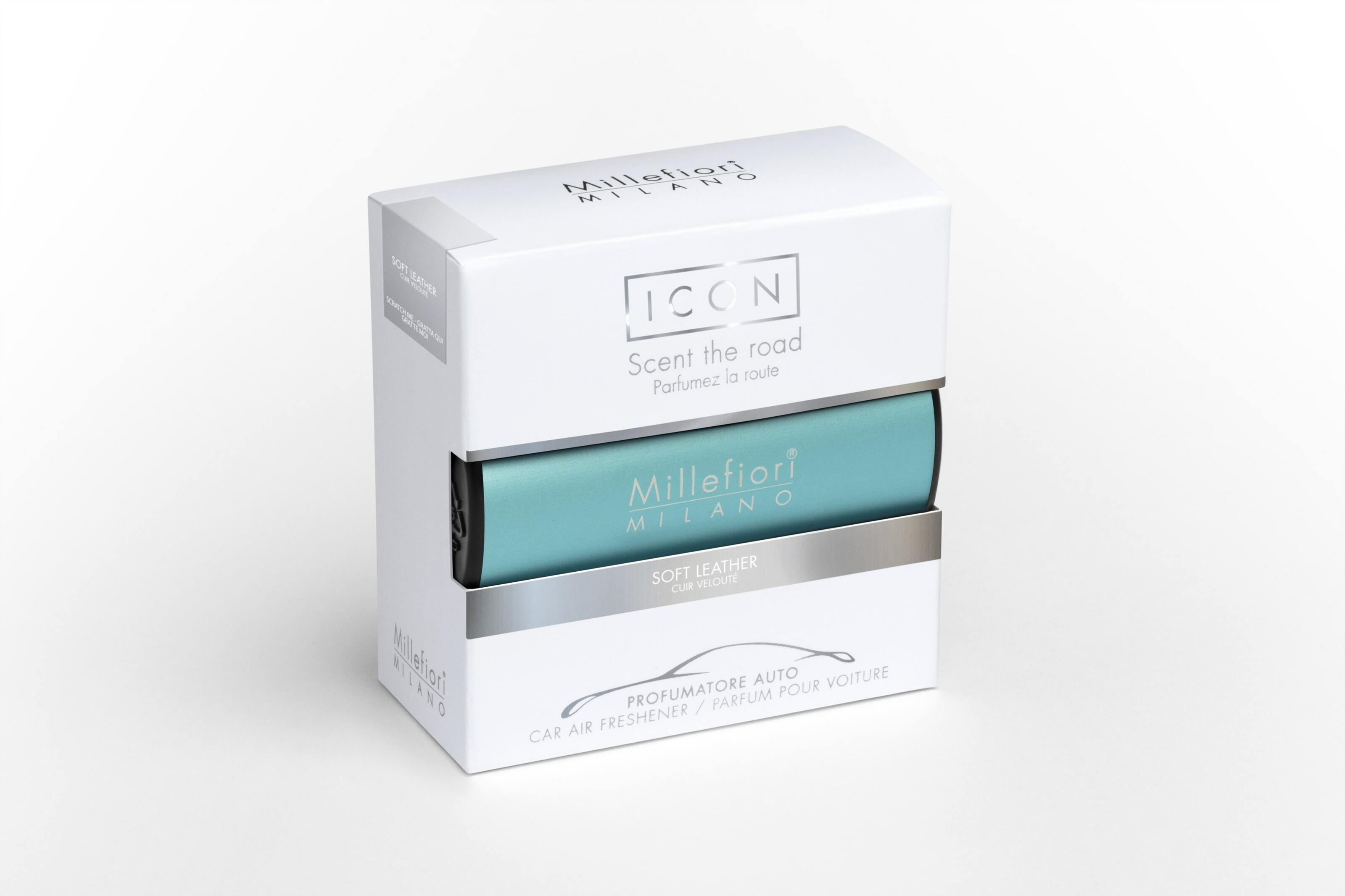 Автомобільний ароматизатор ICON "Classic" Light Blue - Soft Leather Millefiori Milano (17CAR79)