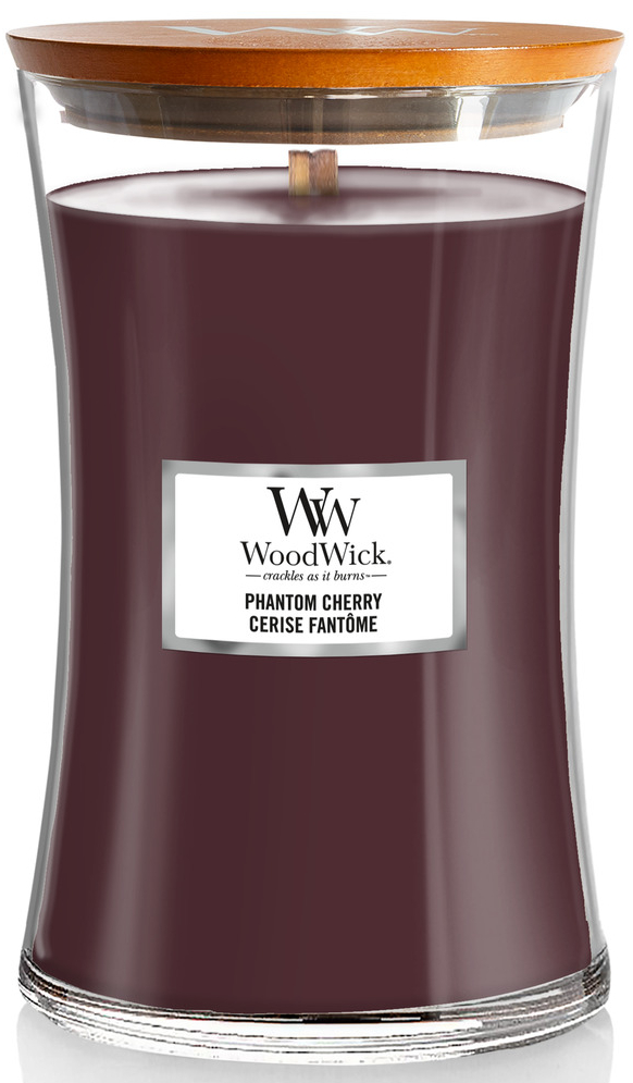 Ароматична свічка з ароматом темної вишні та амбри Woodwick Large Phantom Cherry 609 г