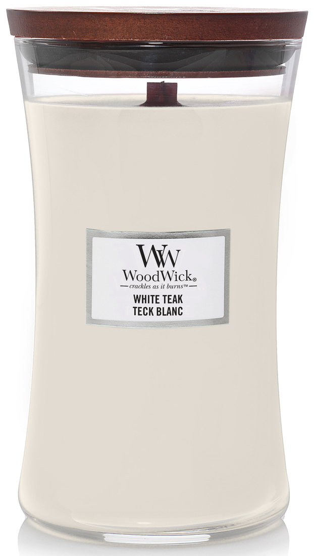 Ароматична свічка в склі Woodwick Large White Teak 609 г (93039E)