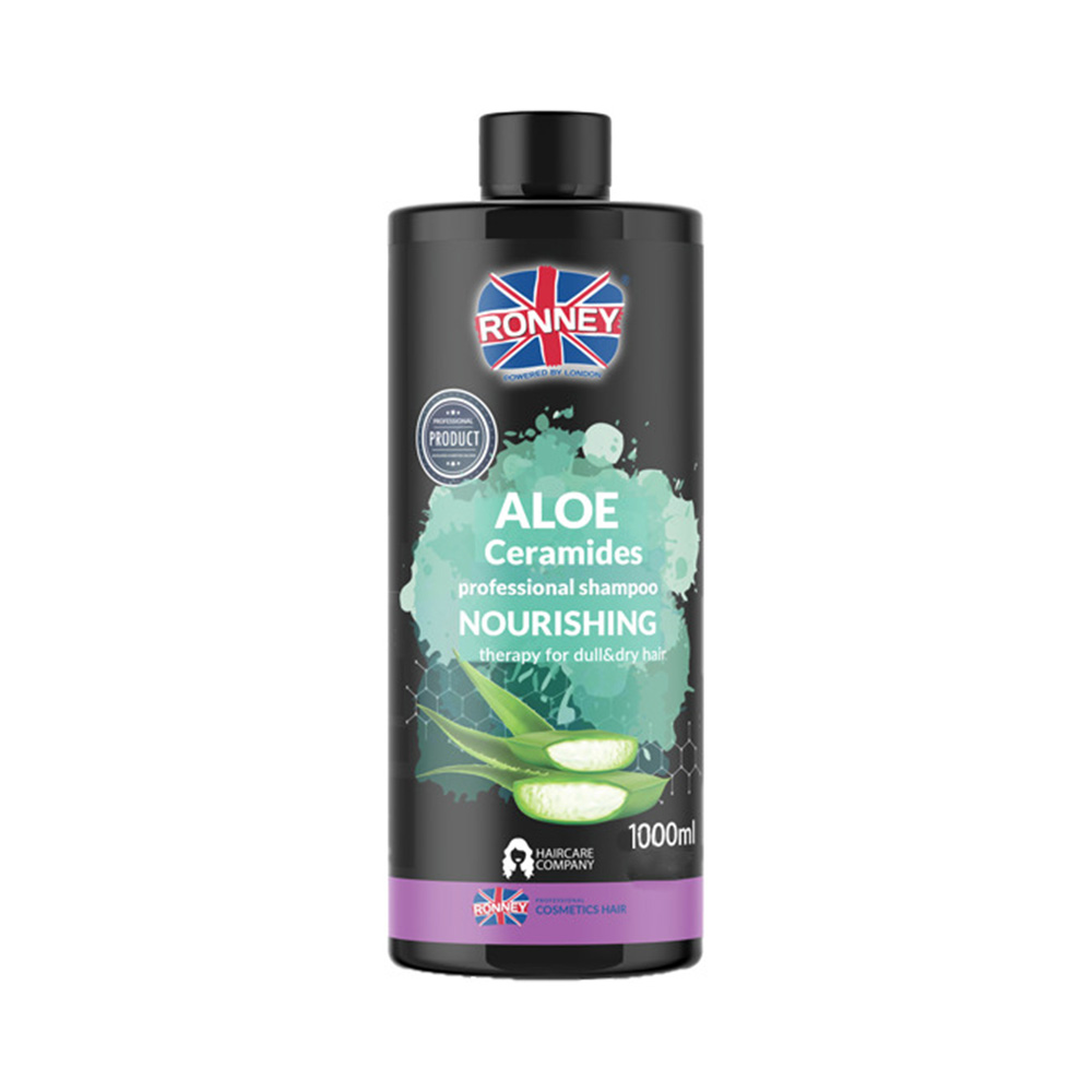 Зволожувальний шампунь RONNEY ALOE AND CERAMIDES для тьмяного та сухого волосся 1000 мл