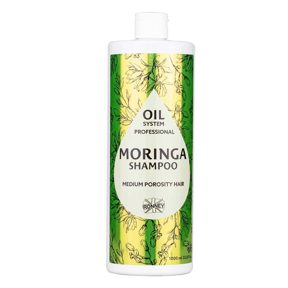 Шампунь для волосся зі средньою пористістю Ronney Professional Oil System Moringa, 1000 мл