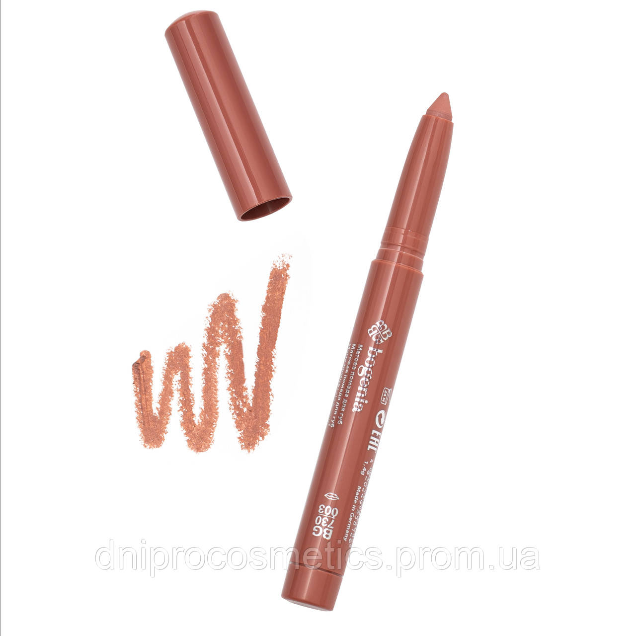 Bogenia Помада-олівець Velvet Waterproof Matte
