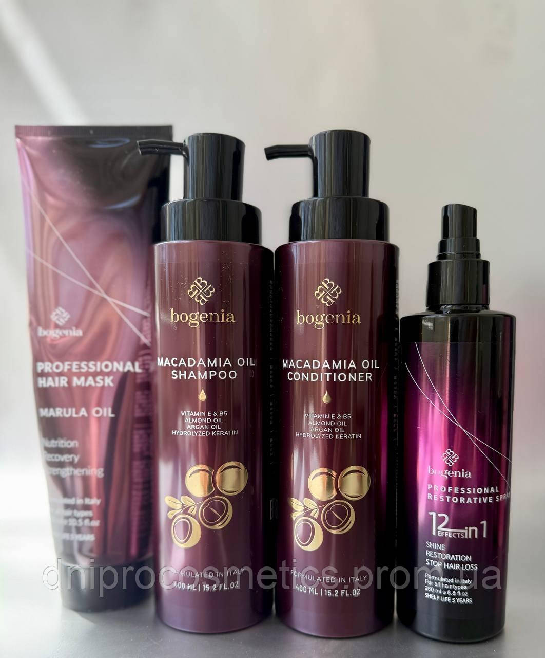 Набір для догляду за волоссям Bogenia  Macadamia Oil №1 + MARULA