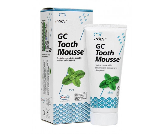 Ремінералізувальний гель Tooth Mousse 40 г, Тус Мус, для чутливих зубів GC, м'ята