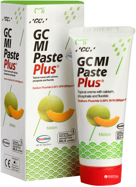 Зубна паста з фтором GC MI Paste Plus для дорослих і дітей з 12 років, профілактика карієсу зі смаком дині