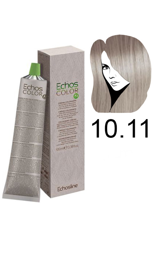 Echosline Echos Color Colouring Cream Крем-фарба для волосся 10.11 плат. світл. блонд насичено-попел.