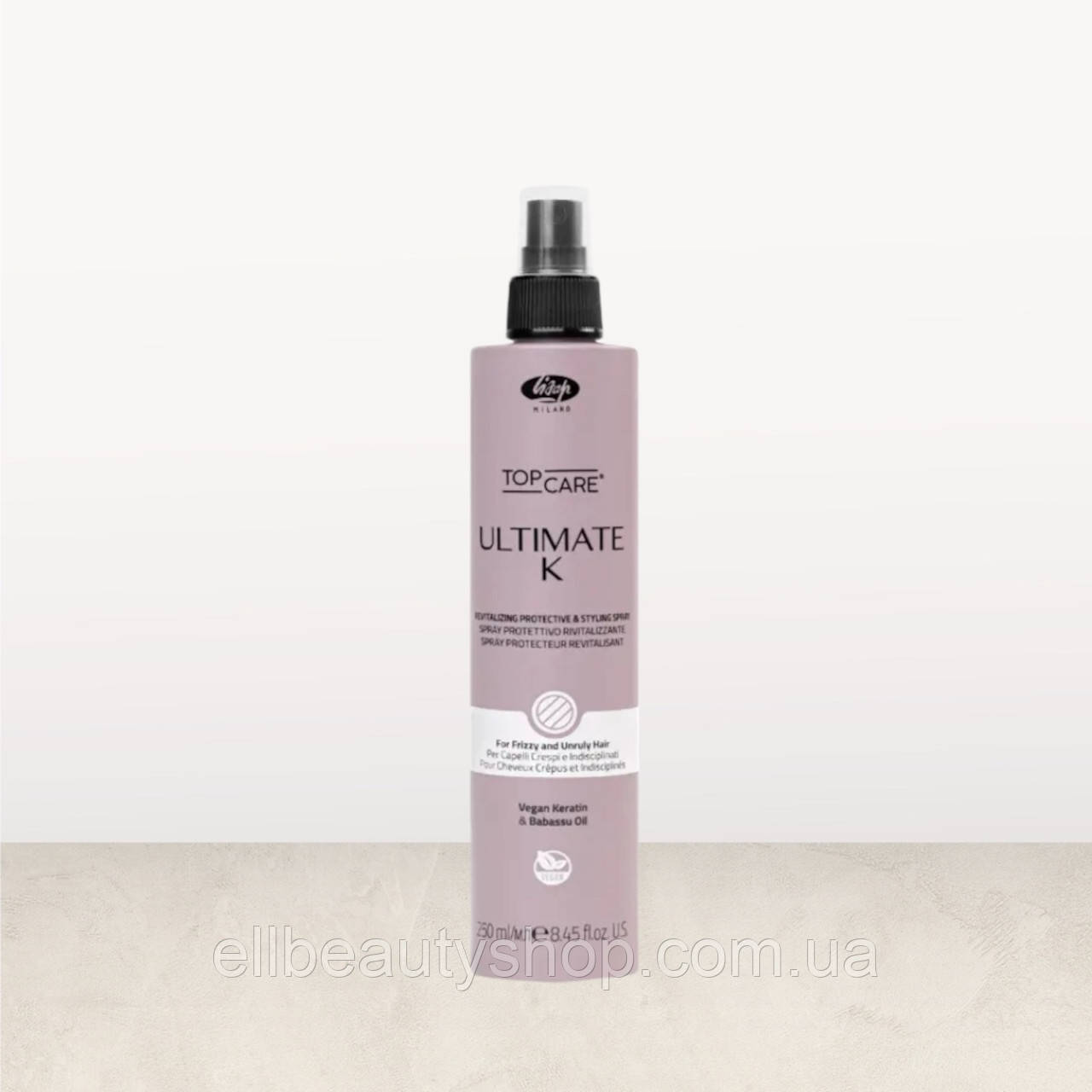 Спрей для термозахисту та укладання волосся LISAP  Ultimate K Revitalizing protective&styling spray 250мл